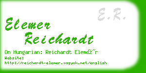 elemer reichardt business card